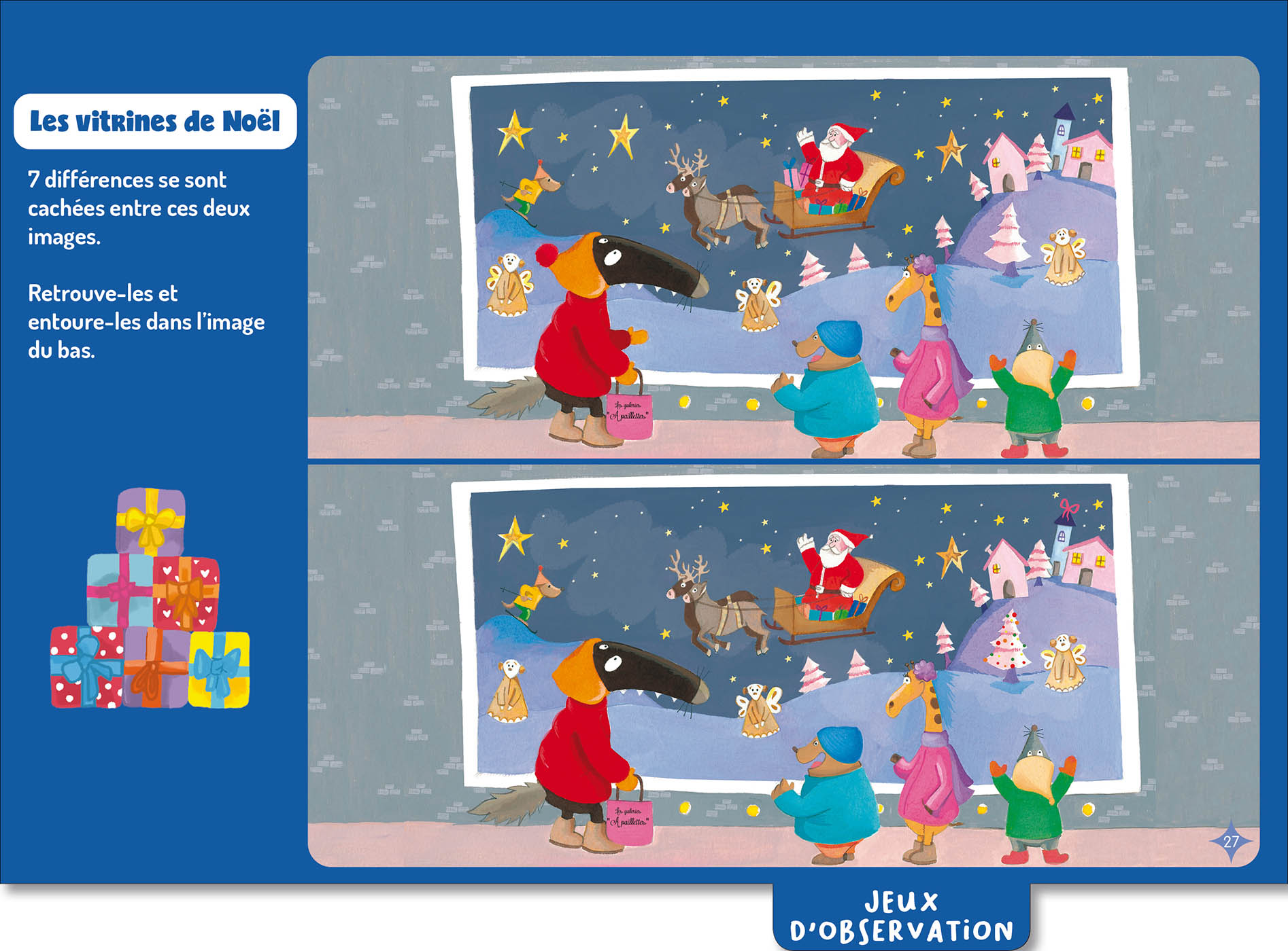 Mes Jeux Effaçables Loup - Spécial Noël