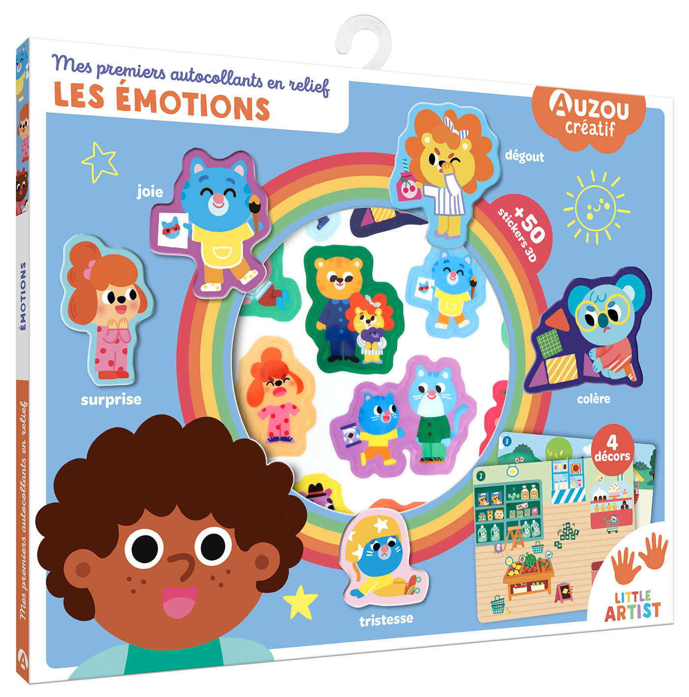 Ma Pochette D'artiste - Mes Premiers Autocollants En Relief - Les Émotions
