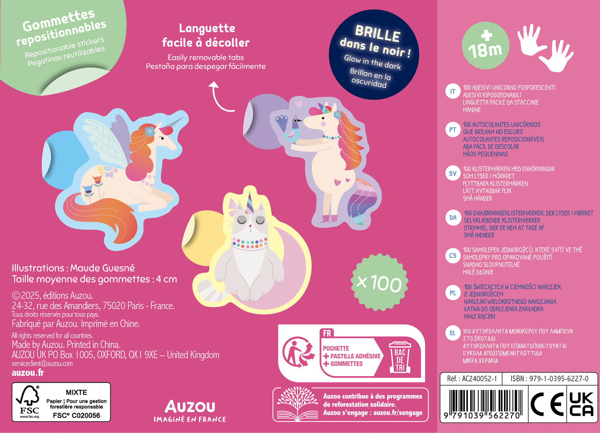 Ma Pochette De 100 Gommettes - Licornes