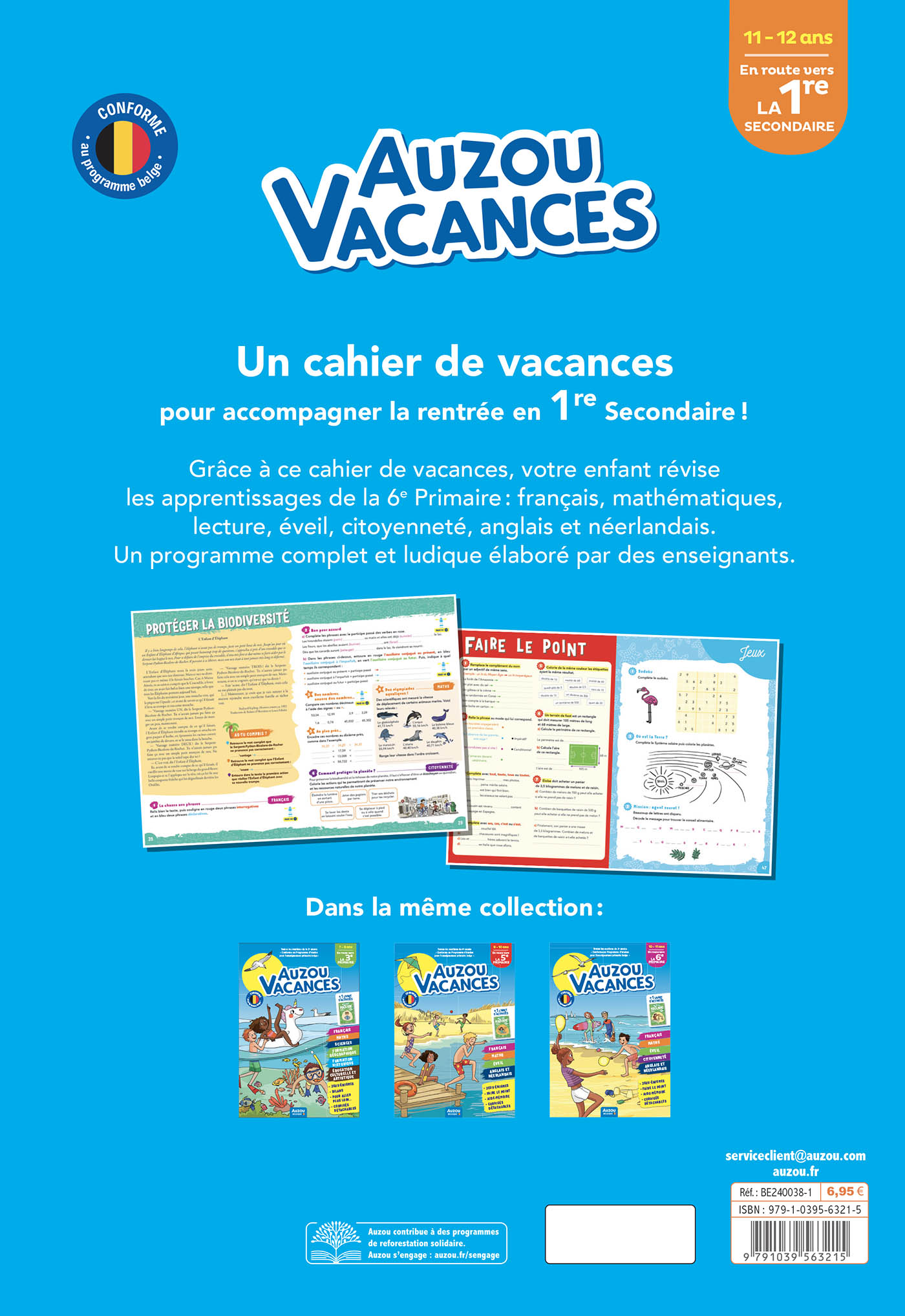 Auzou Vacances - En Route Vers La 1Re Secondaire