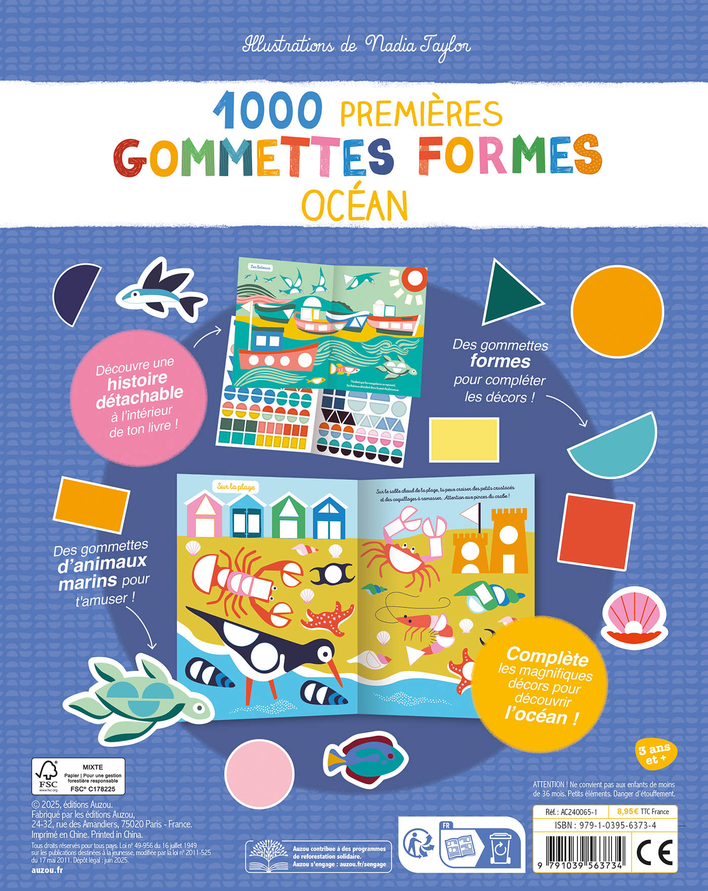 Mes Tout Premiers Autocollants - 1000 Premières Gommettes Formes Océan Mes Tout Premiers Autocollants - 1000 Premières Gommettes Formes Océan
