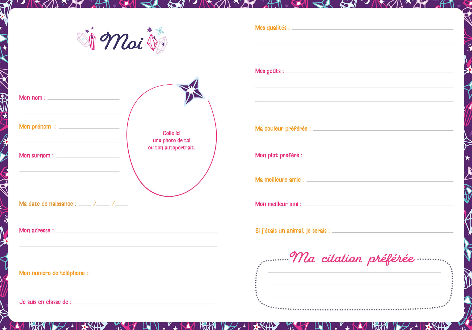 Mon Carnet Secret Bijou Scintillant