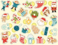 Boîte Métal - 300 Gommettes Noël