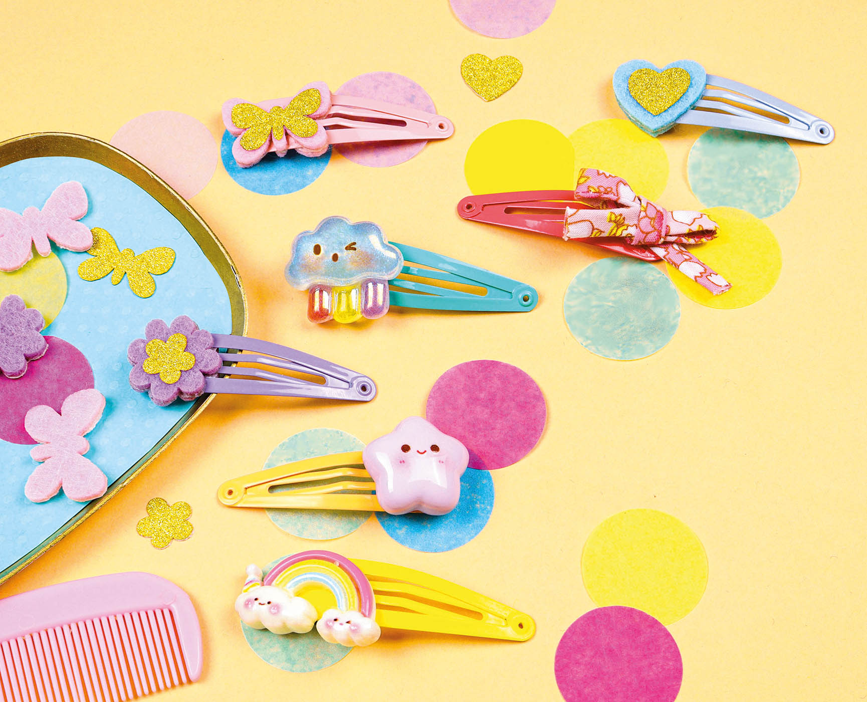 Mon Coffret D'artiste - Mon Semainier De Barrettes Arc-En-Ciel