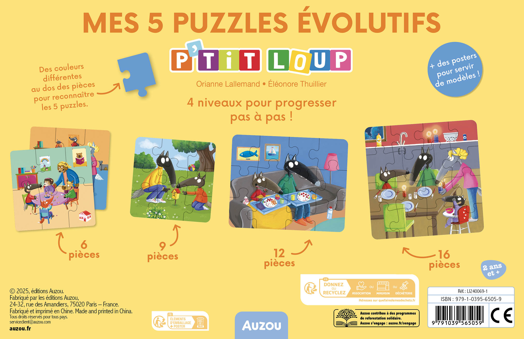 P'tit Loup - Mes 5 Puzzles Évolutifs