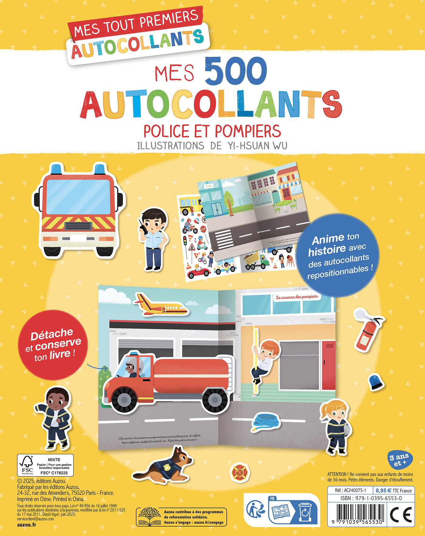Mes Tout Premiers Autocollants - Mes 500 Autocollants Police Et Pompiers
