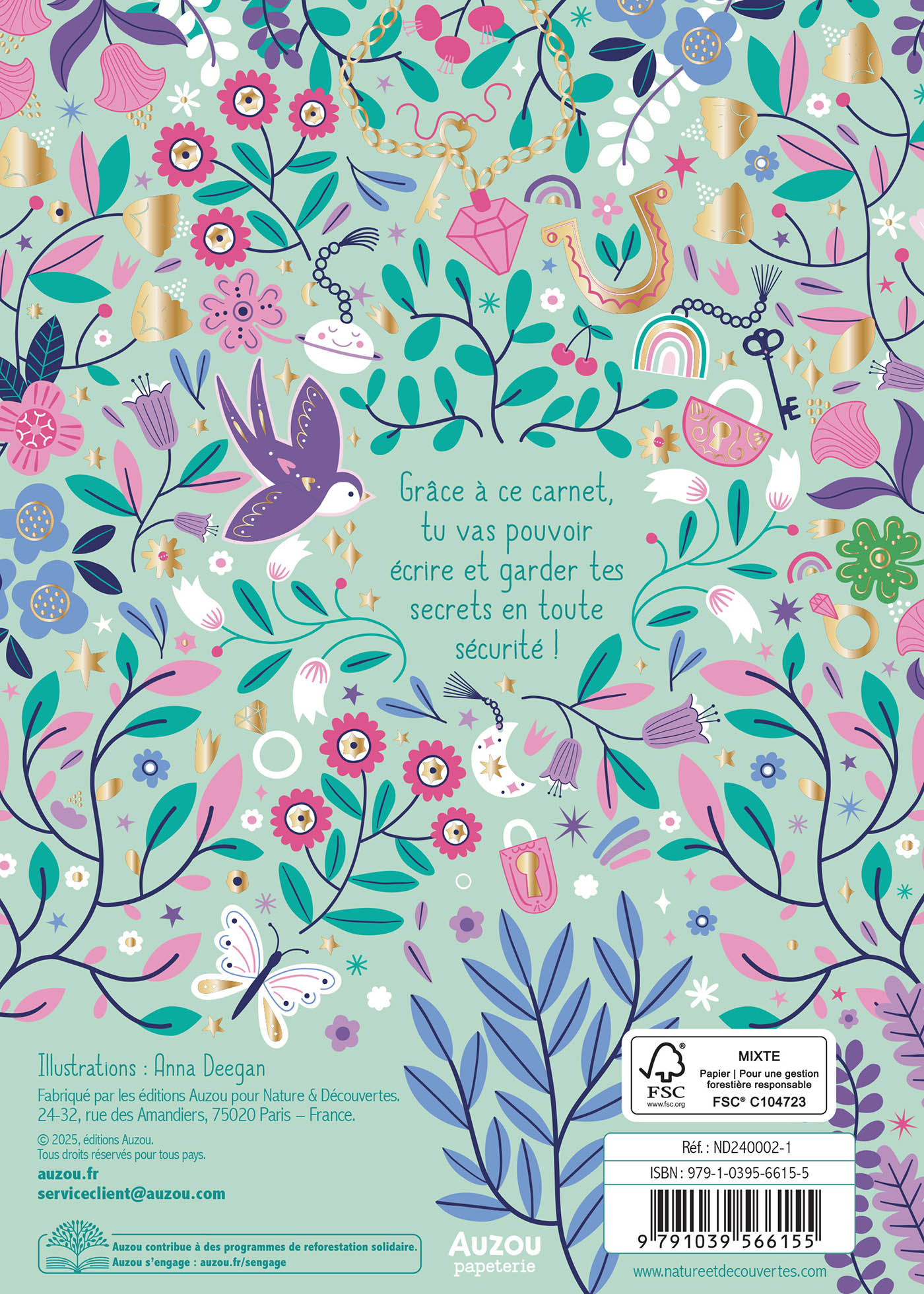 Mon Carnet Secret Bijou Porte-Bonheur (Version N&D)
