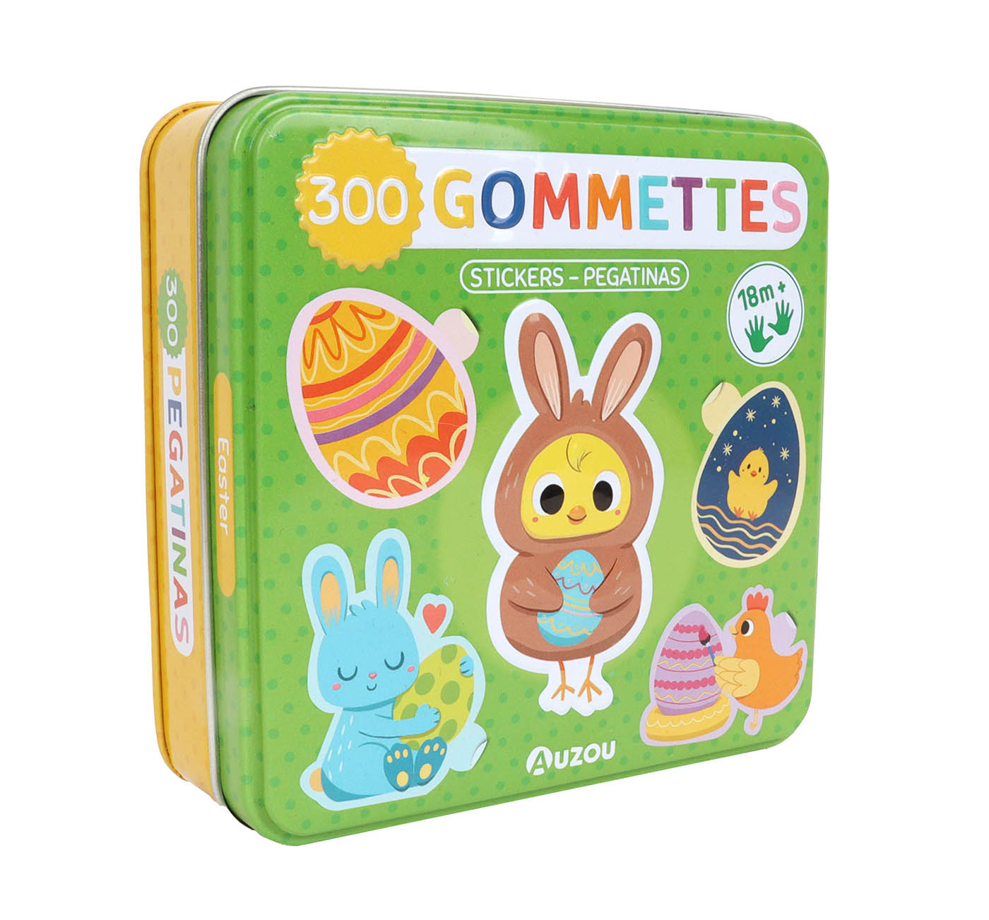 Boîte Métal - 300 Gommettes Pâques
