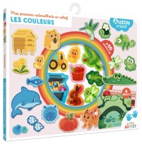 Ma pochette d'artiste - Mes premiers autocollants en relief - Les couleurs
