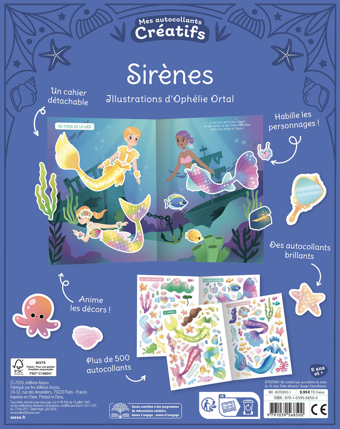 Mes 500 Autocollants Créatifs - Sirènes Mes 500 Autocollants Créatifs - Sirènes