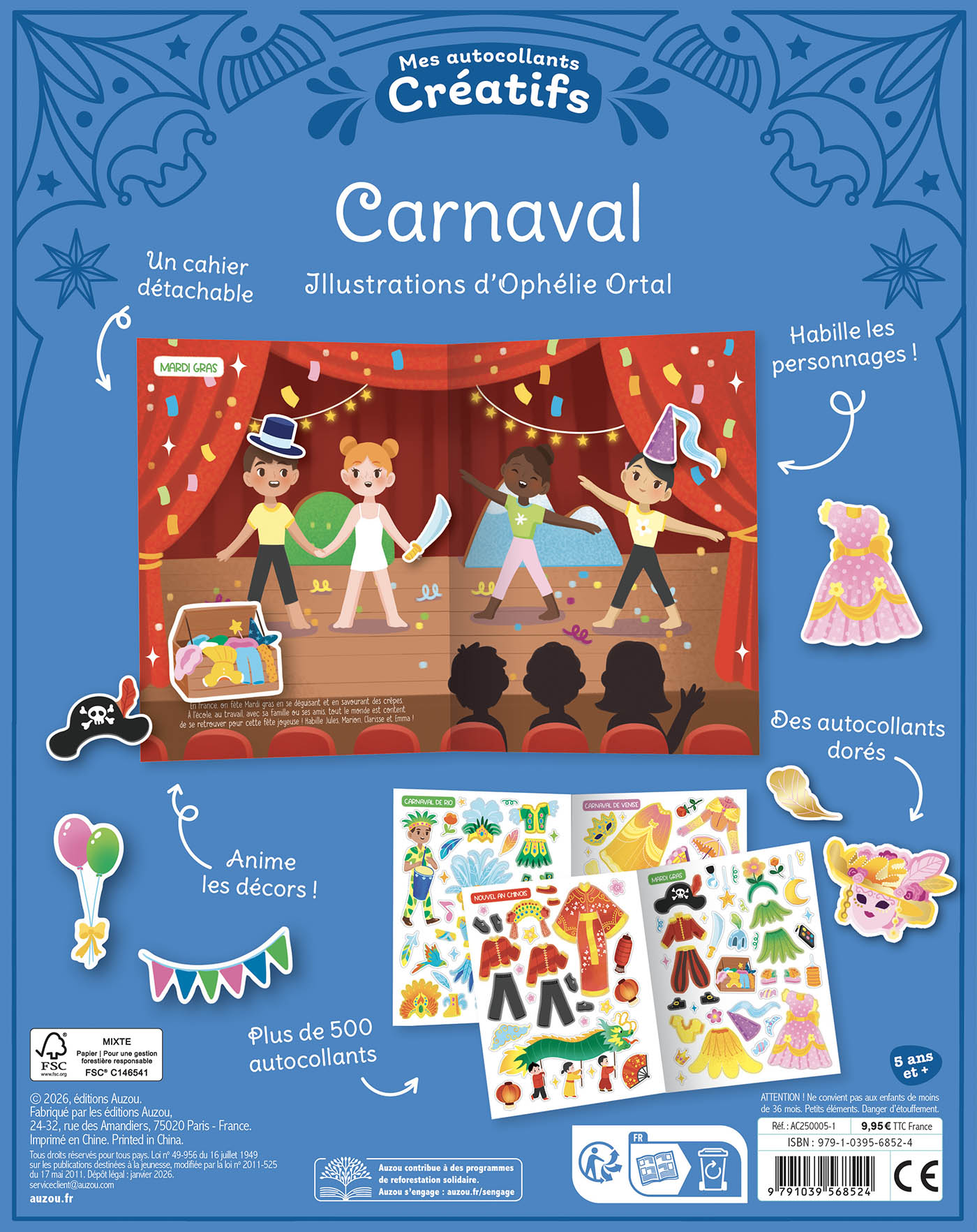 Mes 500 Autocollants Créatifs - Carnaval Mes 500 Autocollants Créatifs - Carnaval