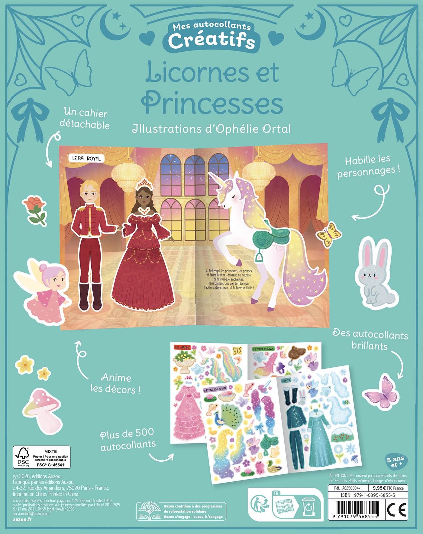 Mes 500 Autocollants Créatifs - Licornes Et Princesses Mes 500 Autocollants Créatifs - Licornes Et Princesses