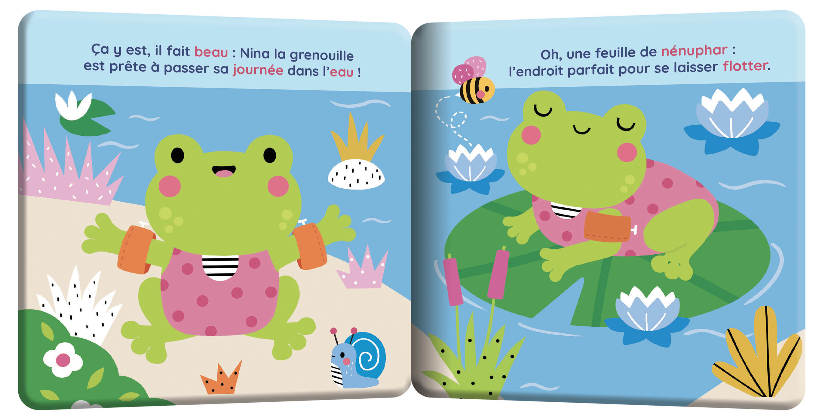 Mon Premier Livre De Bain - Valisette - Nina La Grenouille