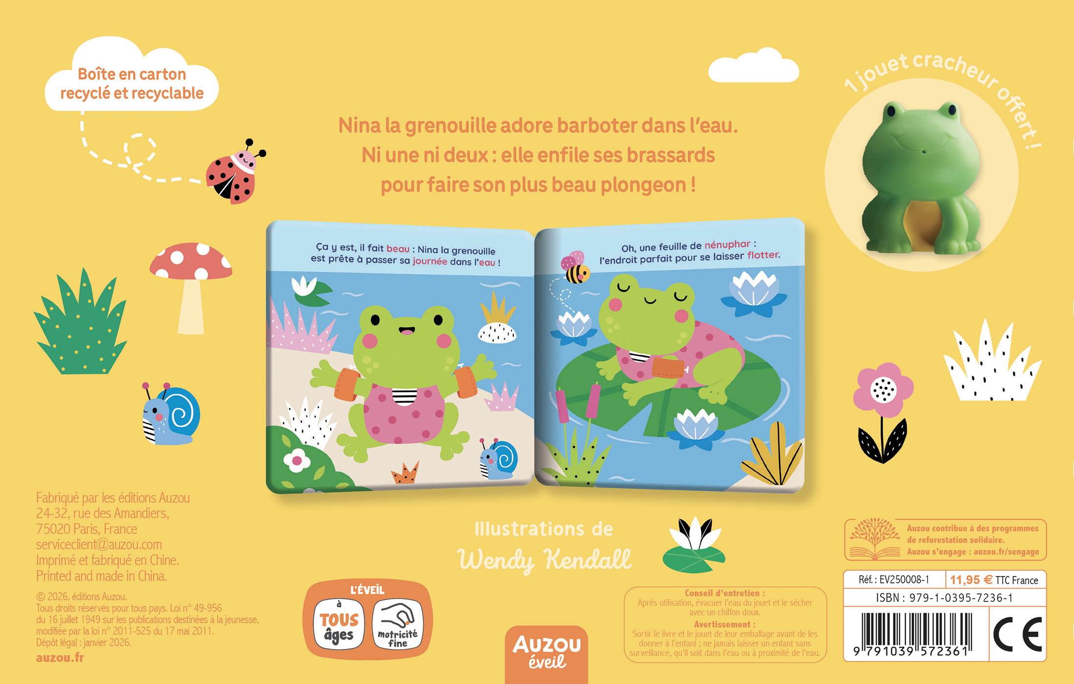 Mon Premier Livre De Bain - Valisette - Nina La Grenouille Mon Premier Livre De Bain - Valisette - Nina La Grenouille