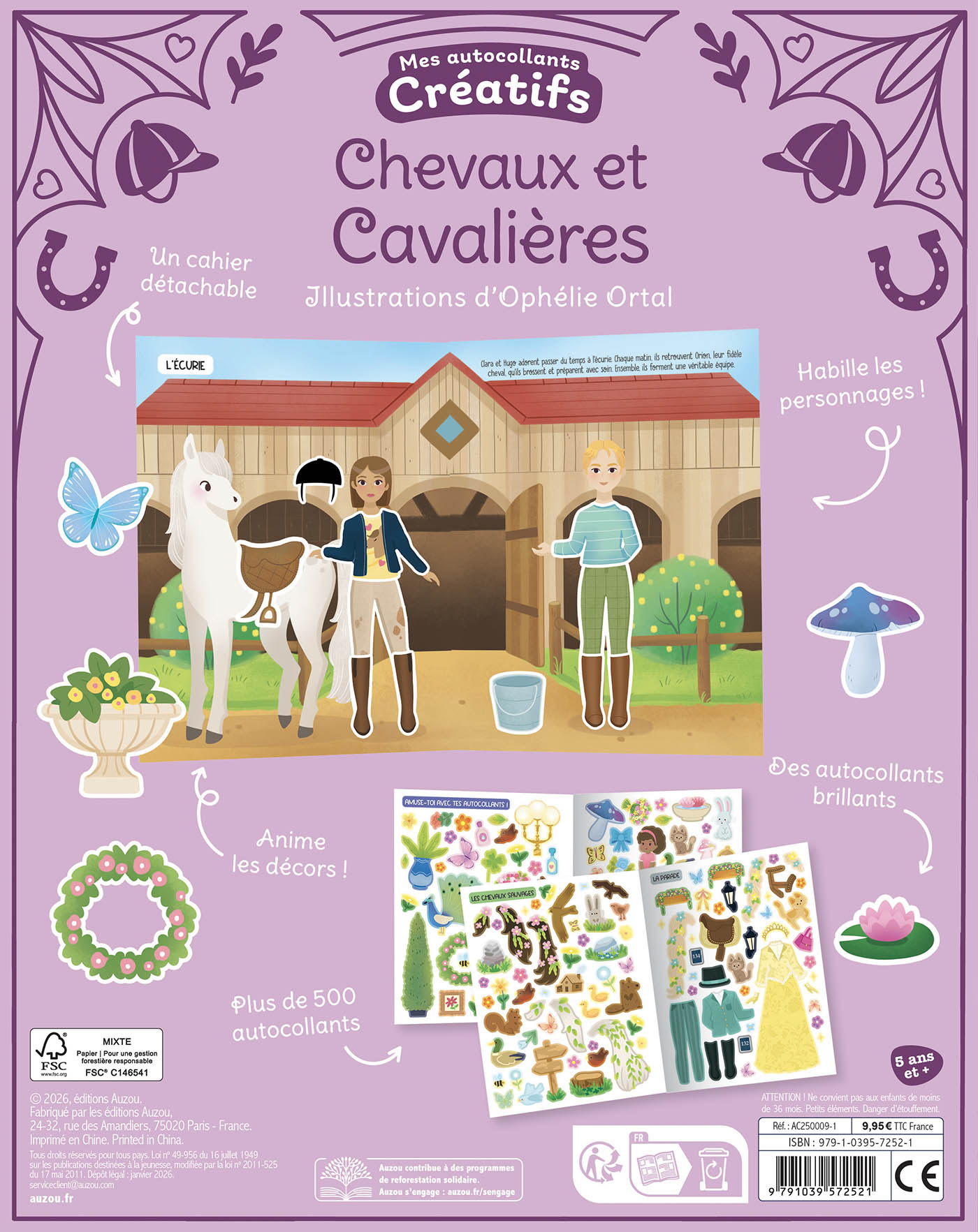 Mes 500 Autocollants Créatifs - Chevaux Et Cavalières Mes 500 Autocollants Créatifs - Chevaux Et Cavalières