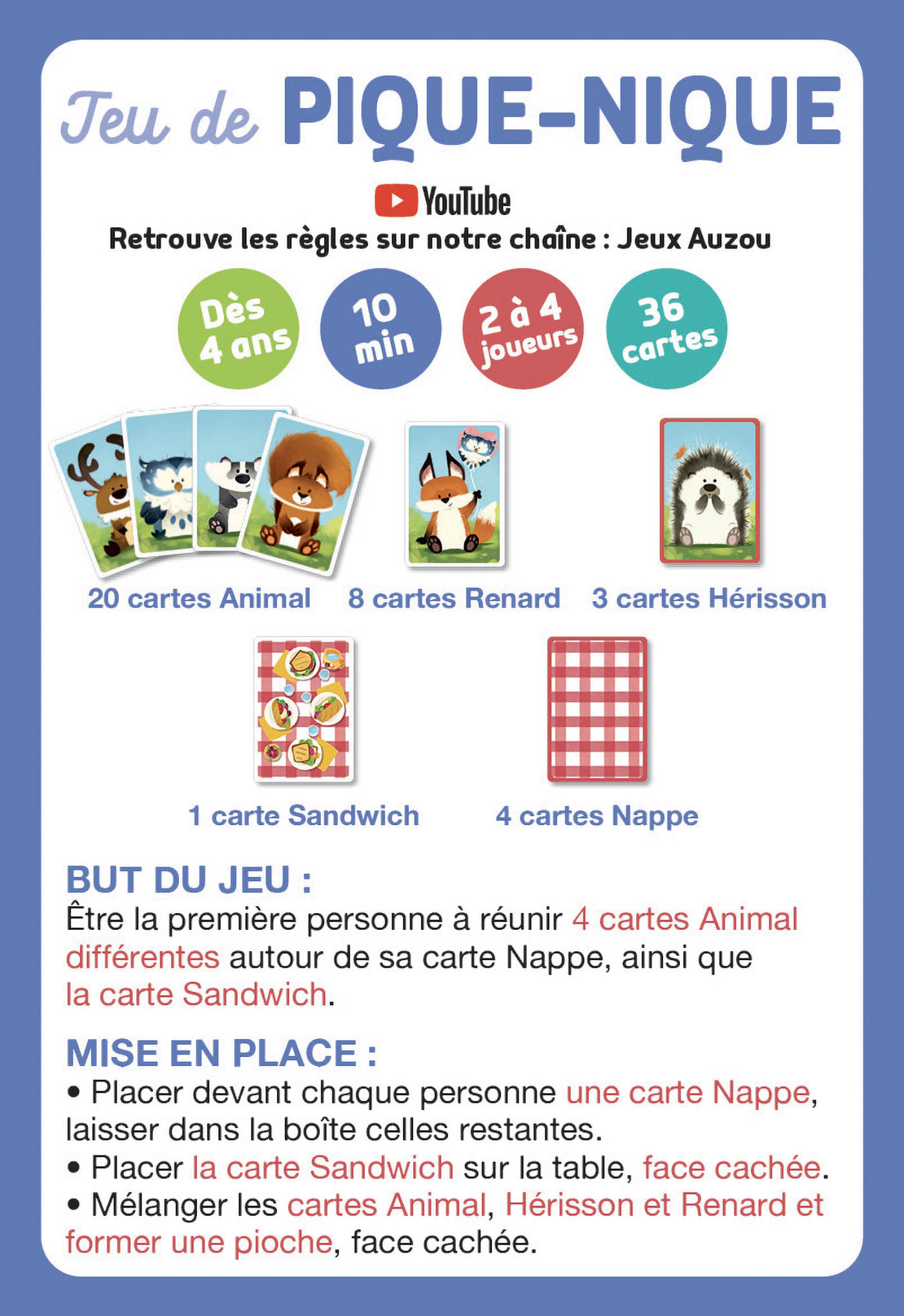 Jeu De Cartes - Jeu De Pique-Nique
