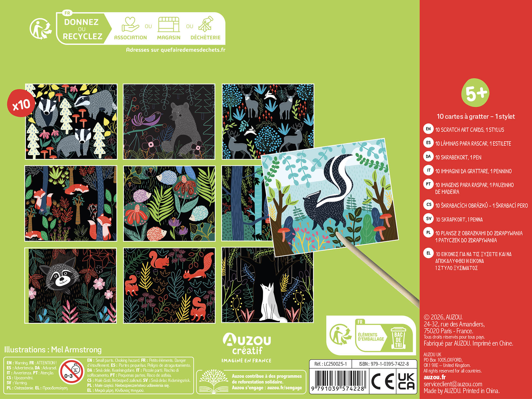 Ma Pochette D'artiste - Cartes À Gratter - Forêt