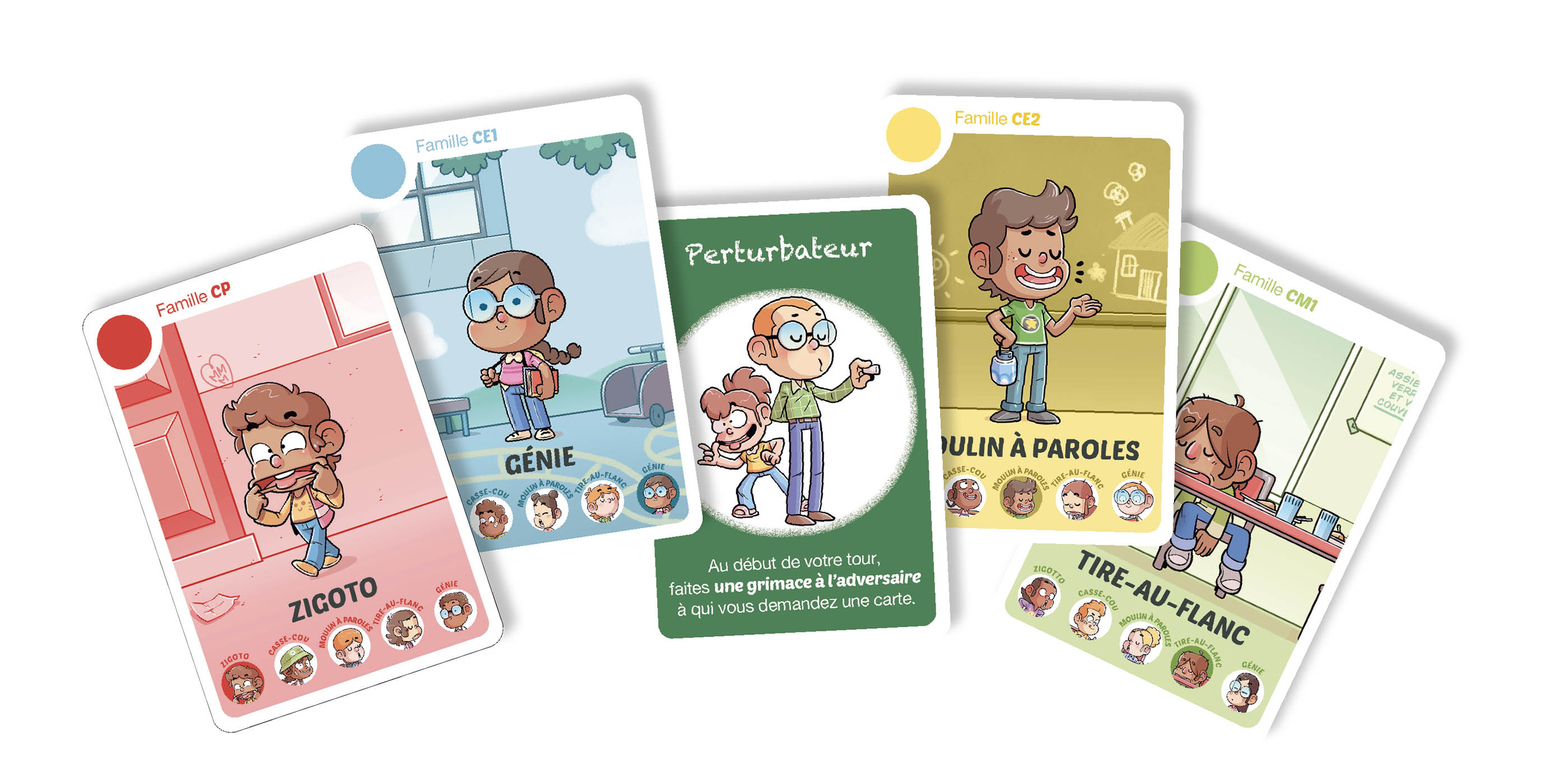 Jeu De Cartes - Jeu De 7 Familles - À L'école Jeu De Cartes - Jeu De 7 Familles - À L'école