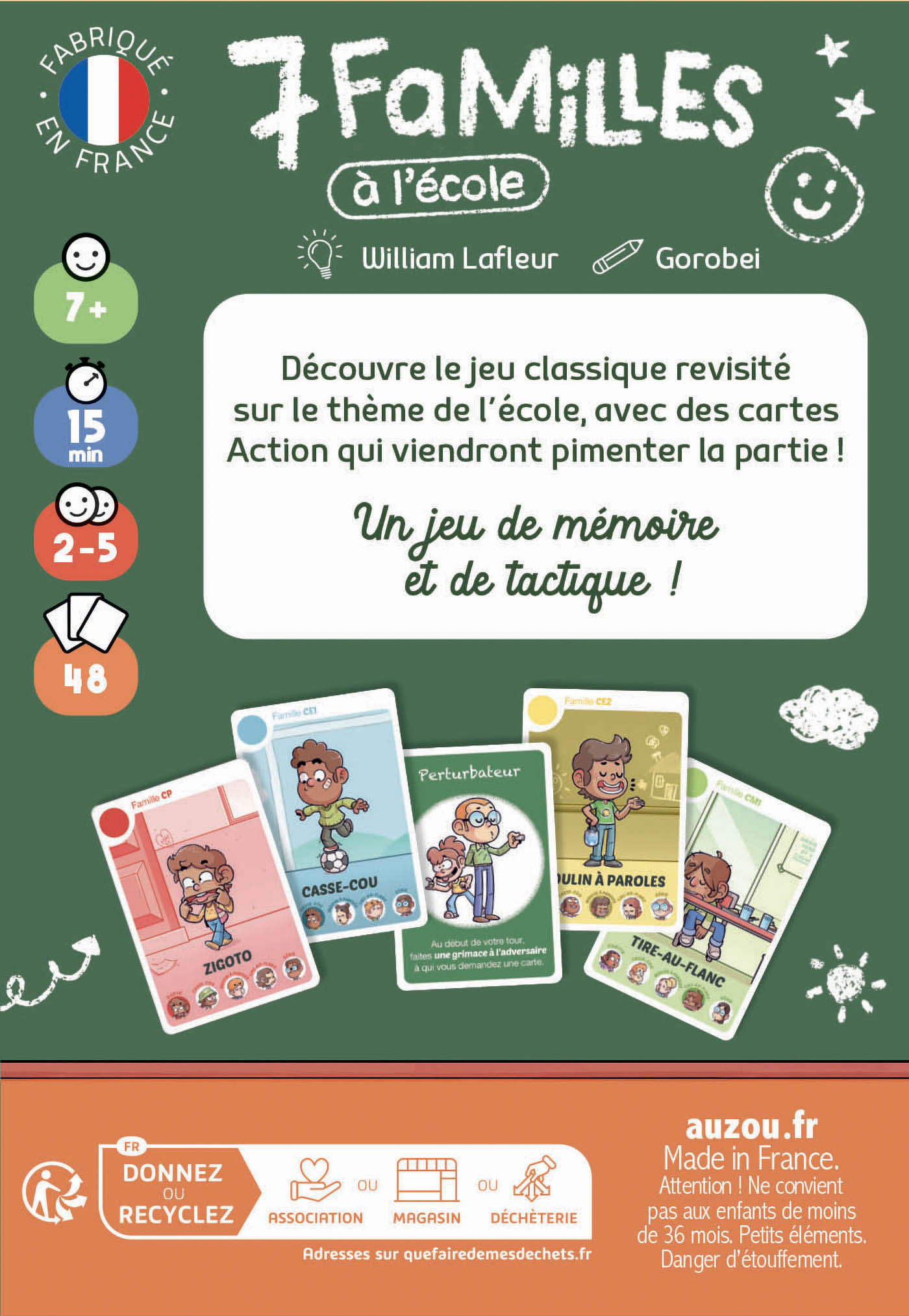 Jeu De Cartes - Jeu De 7 Familles - À L'école