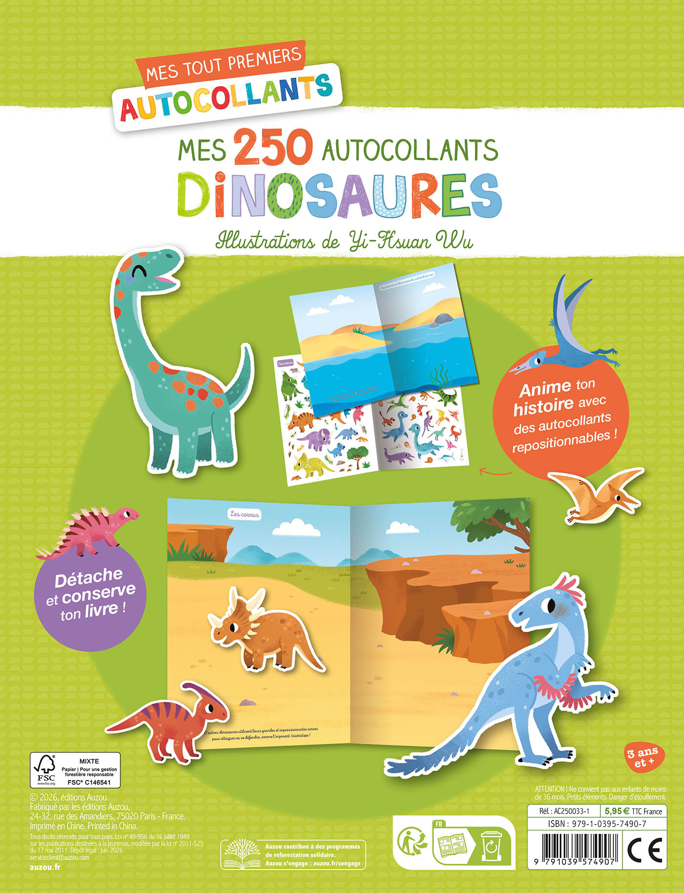 Mes Tout Premiers Autocollants - Mes 250 Autocollants Dinosaures