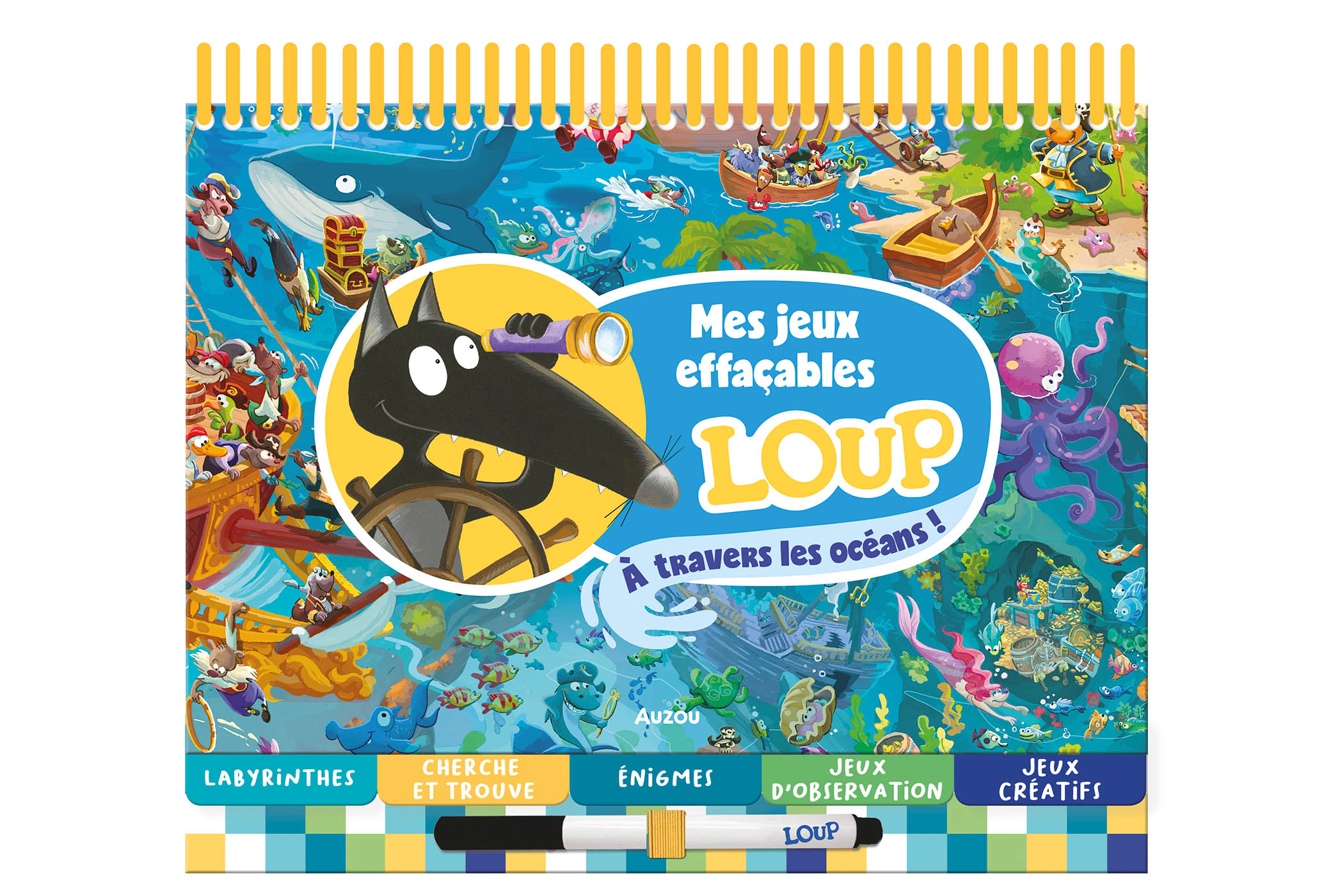 Mes Jeux Effaçables Loup - À Travers Les Océans !