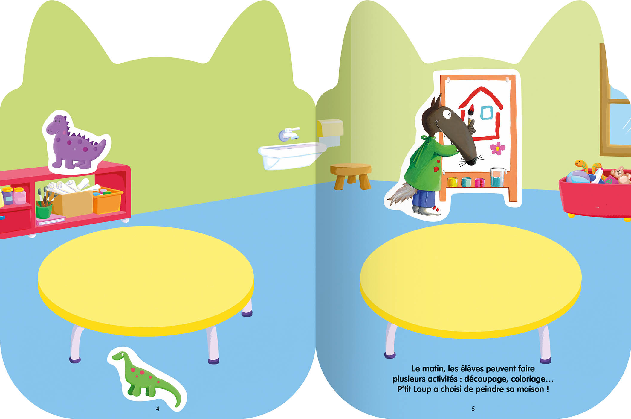 P'tit Loup - Mon Histoire En Autocollants - L'école