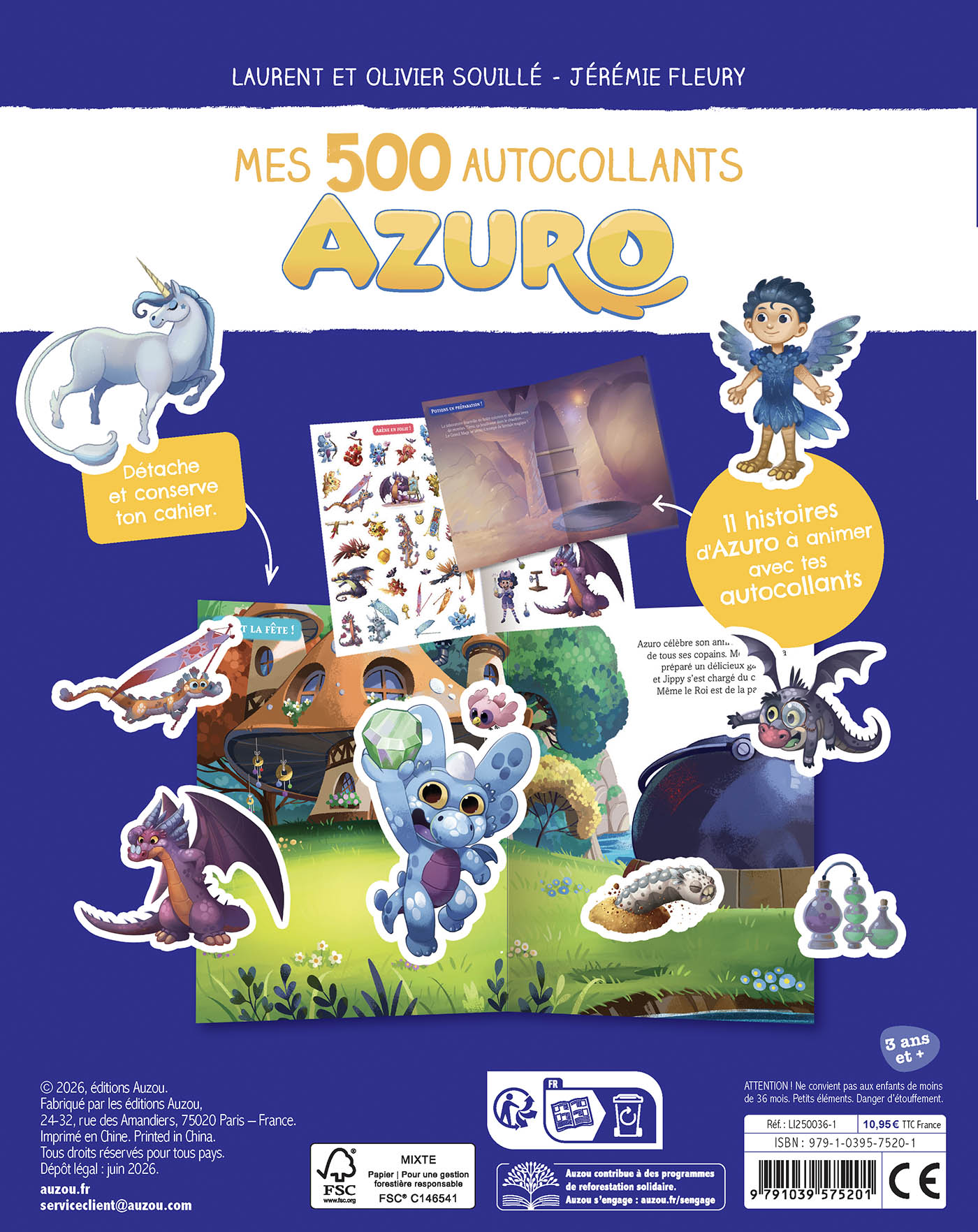 500 Autocollants Azuro