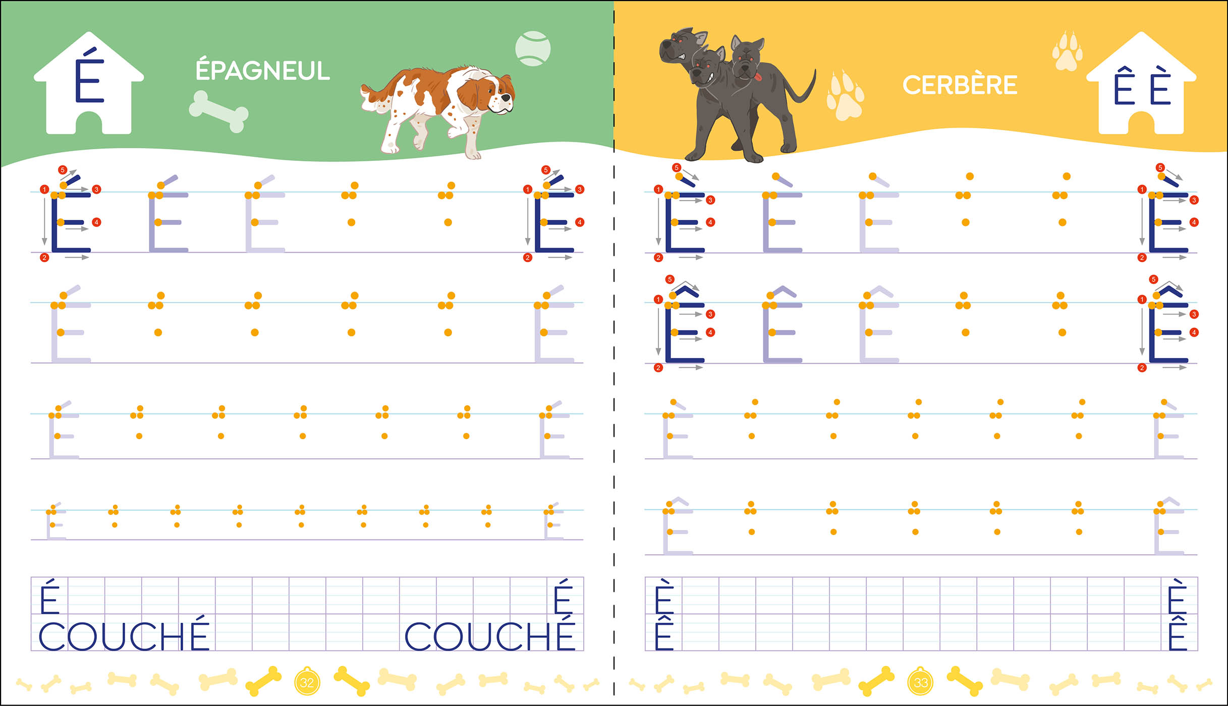Mon Cahier D'écriture - Lettres Bâtons - Les Chiens