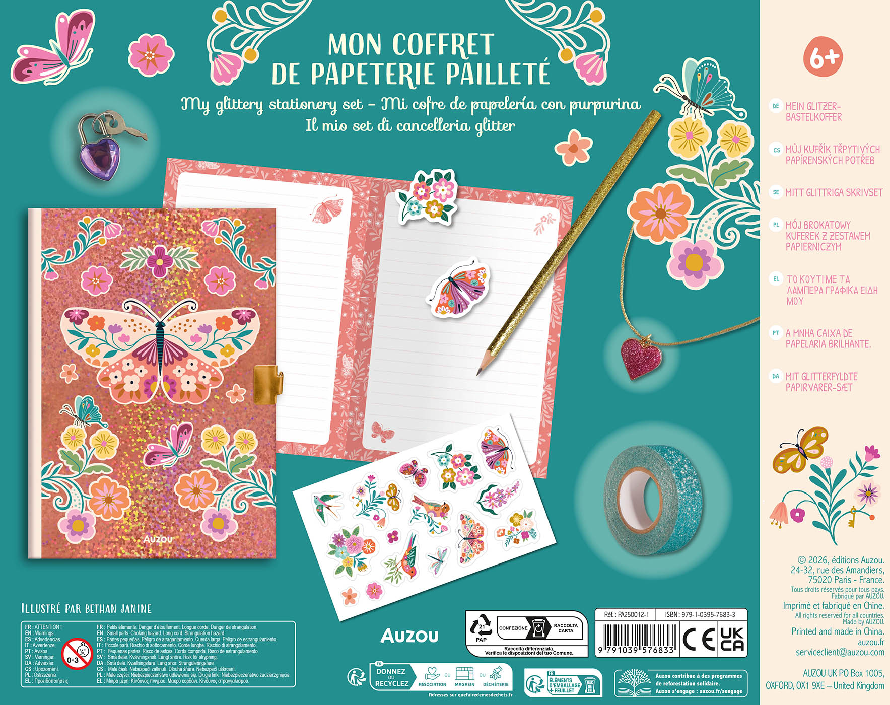 Mon Coffret De Papeterie Pailleté