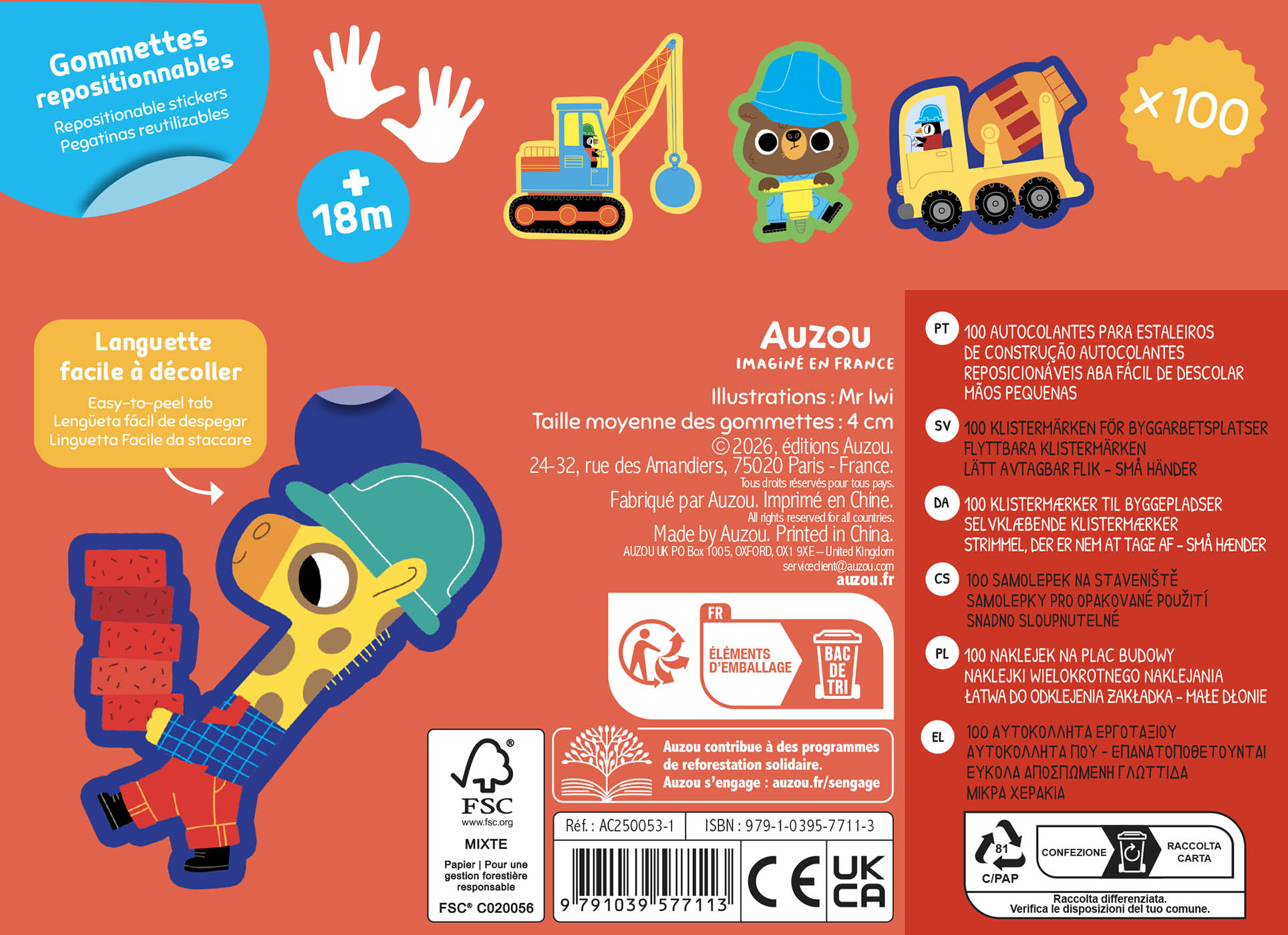 100 Gommettes - Le Chantier