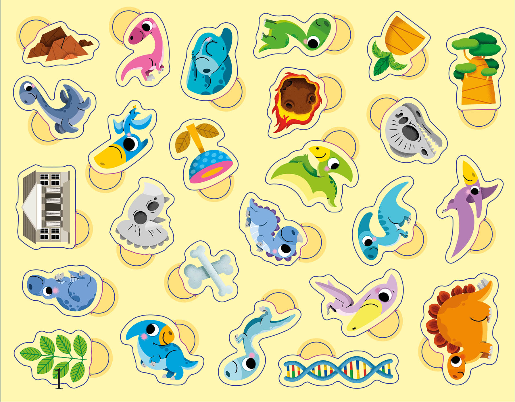 Boîte Métal - 300 Gommettes Dinosaures Boîte Métal - 300 Gommettes Dinosaures