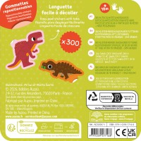 Boîte Métal - 300 Gommettes Dinosaures