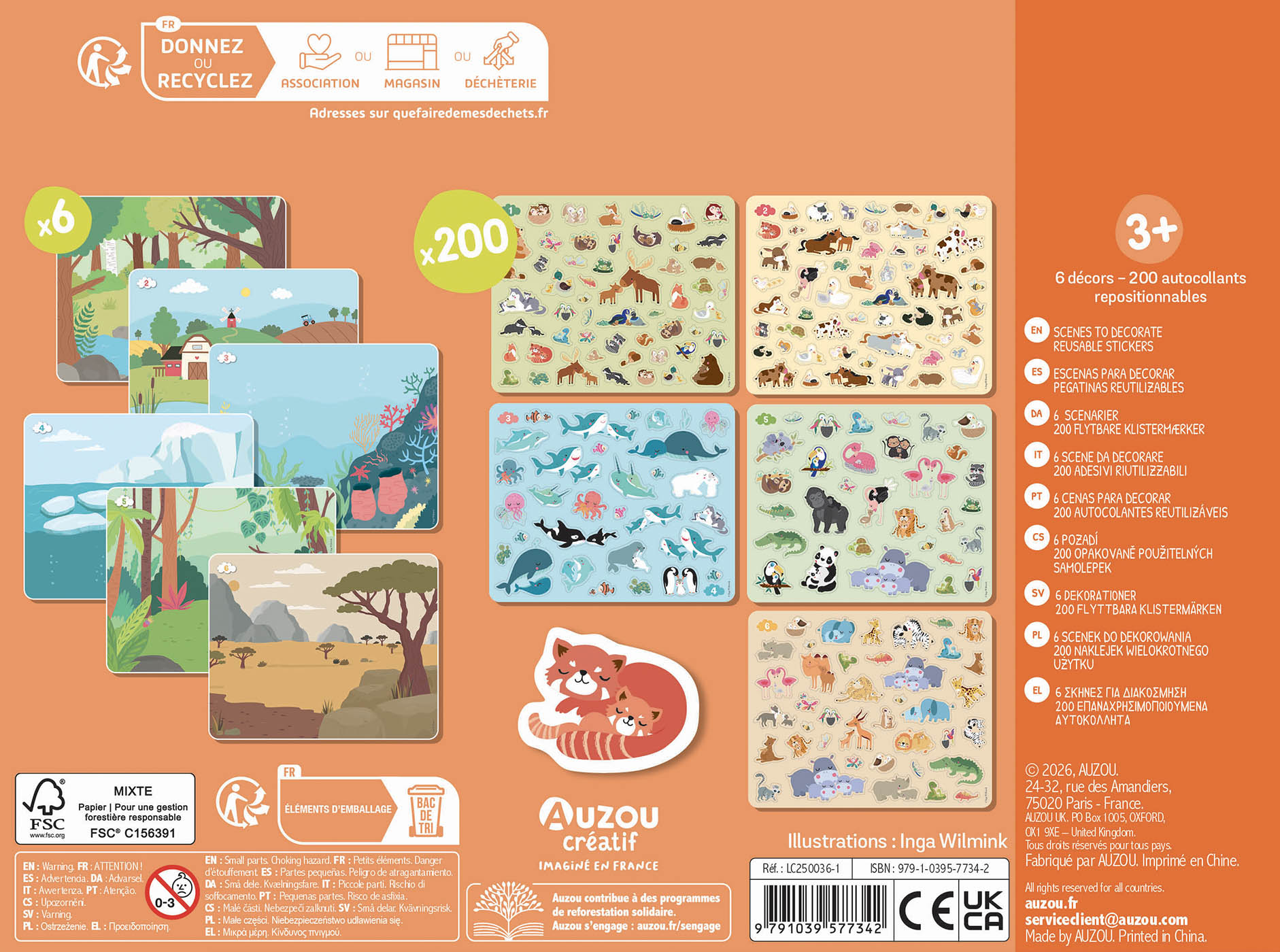 Ma Pochette D'artiste - Autocollants Bébés Animaux