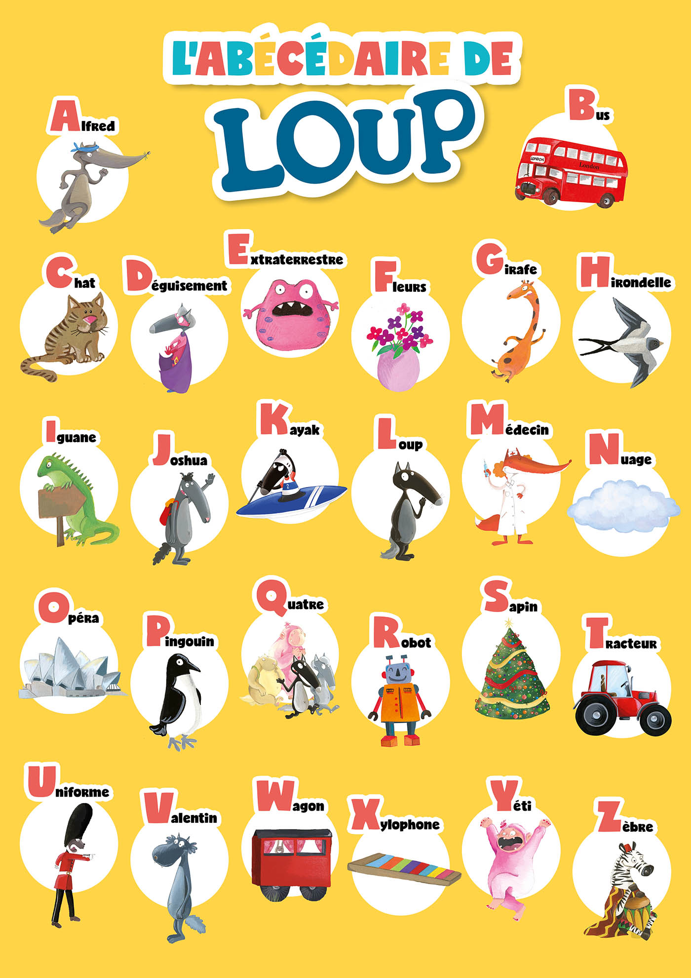 Mes Lettres Magnétiques En Bois Loup