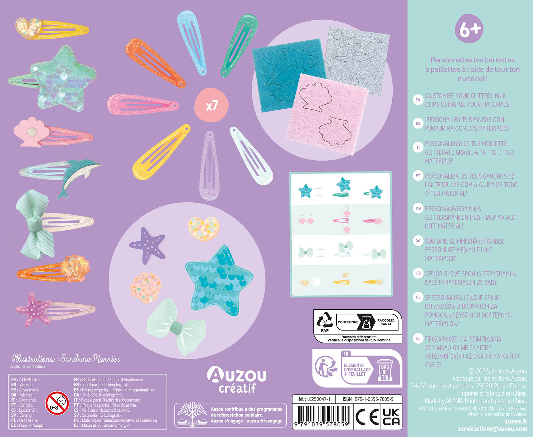 Mon Coffret D'artiste - Mes Barrettes Pailletées