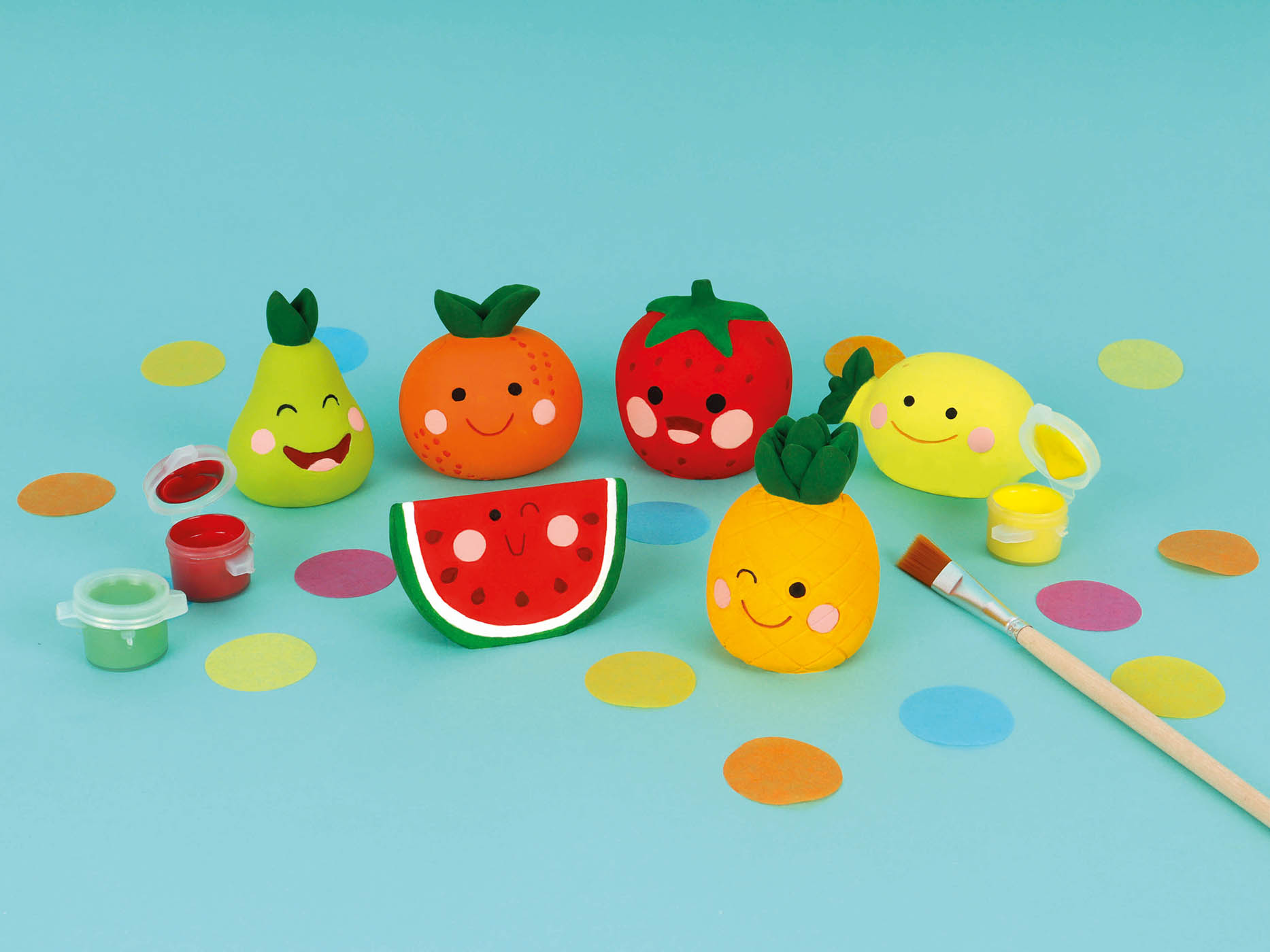 Mon Coffret D'artiste - Mes Fruits Kawaii À Peindre Mon Coffret D'artiste - Mes Fruits Kawaii À Peindre