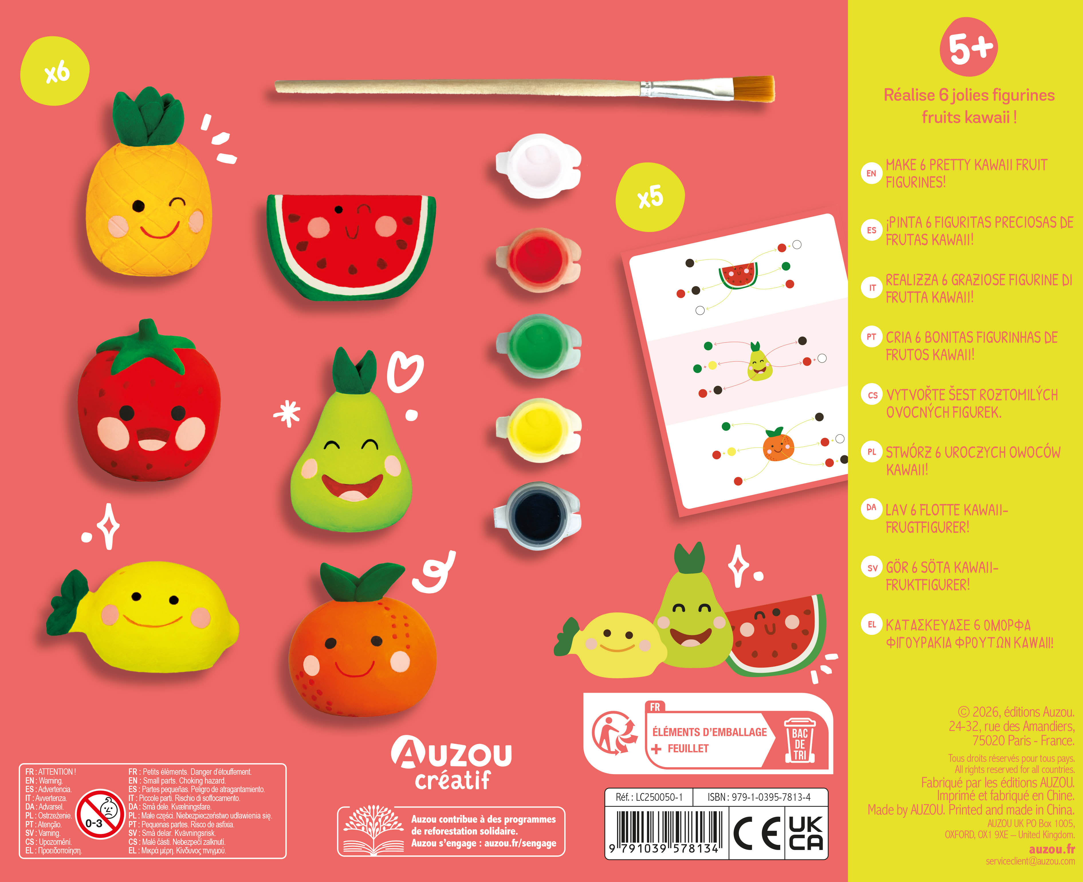 Mon Coffret D'artiste - Mes Fruits Kawaii À Peindre Mon Coffret D'artiste - Mes Fruits Kawaii À Peindre