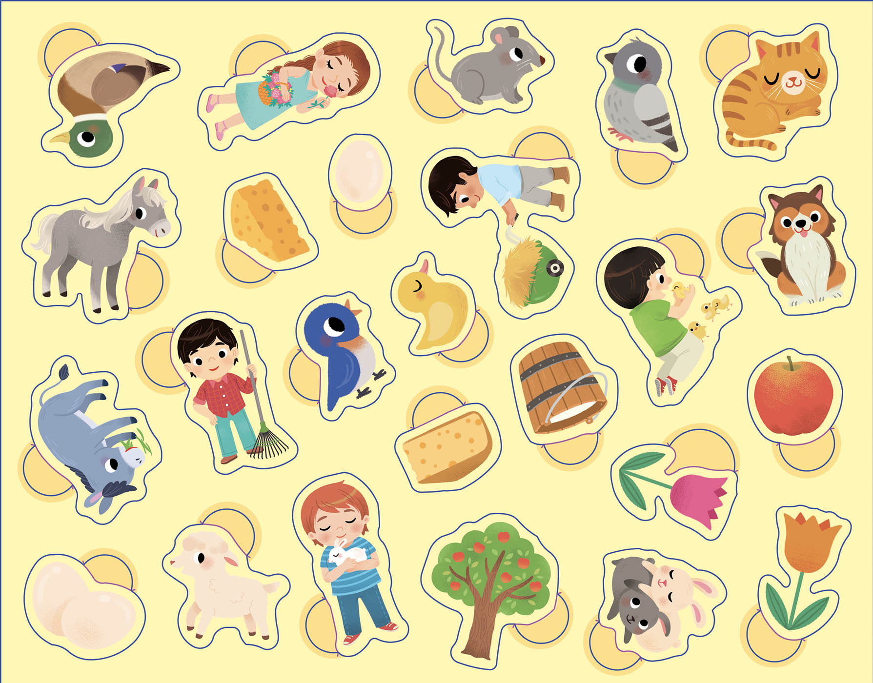 Boîte Métal - 300 Gommettes La Ferme