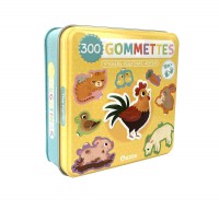 Boîte métal - 300 gommettes la ferme