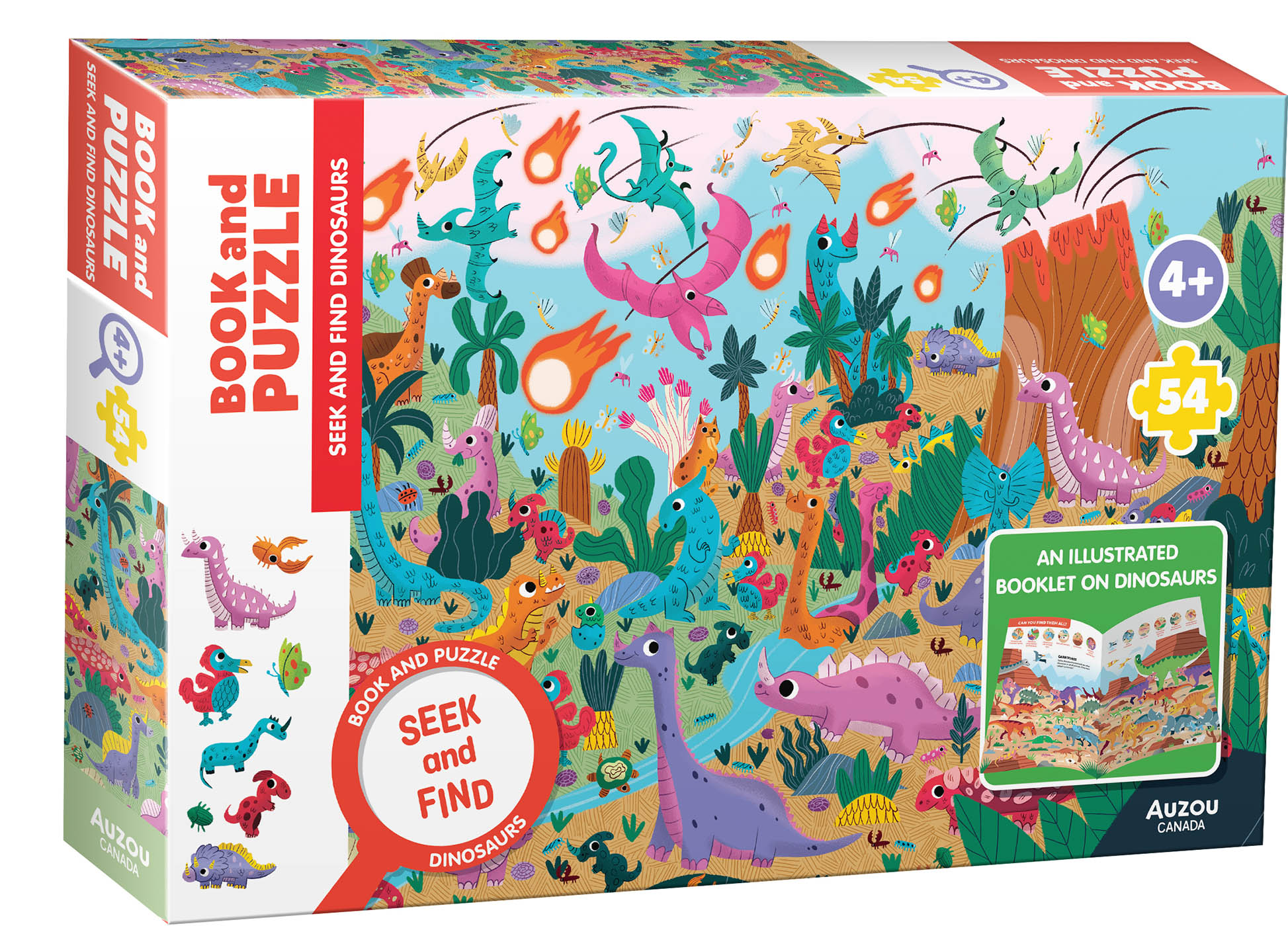 Book And Puzzle Seek-And-Find - Dinosaurs 4+