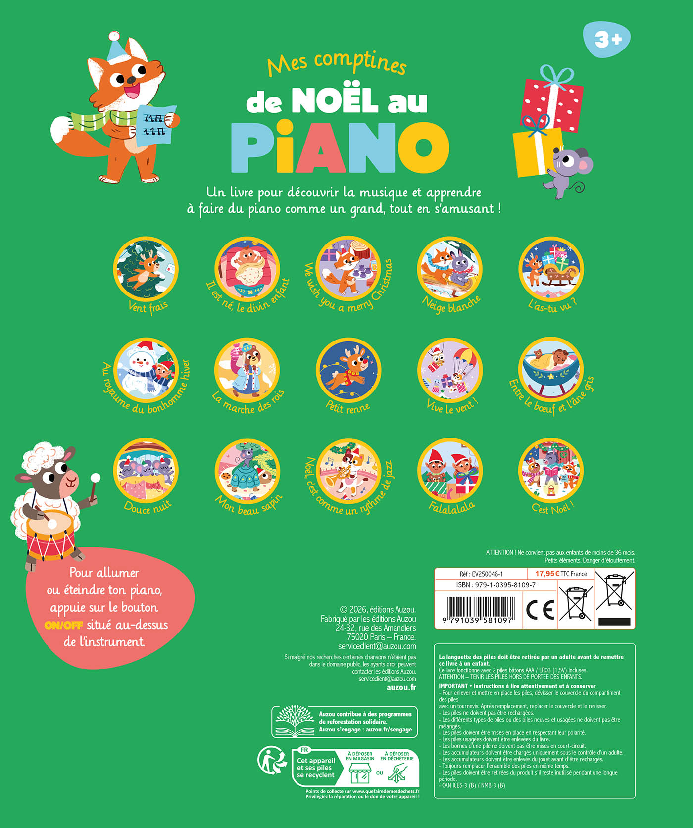 Mon Livre Piano - Mes Comptines De Noël Au Piano