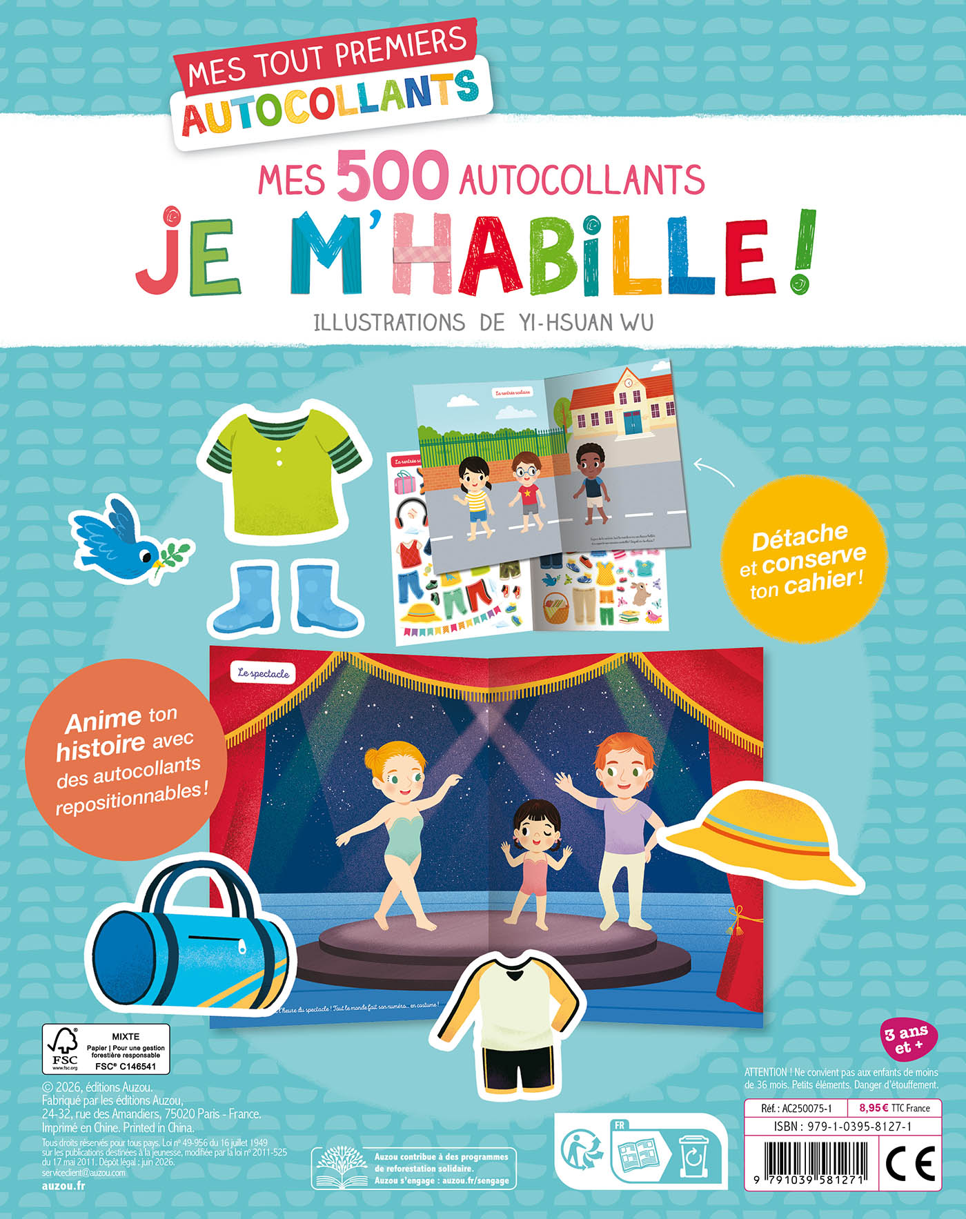 Mes Tout Premiers Autocollants - 500 Autocollants Je M'habille