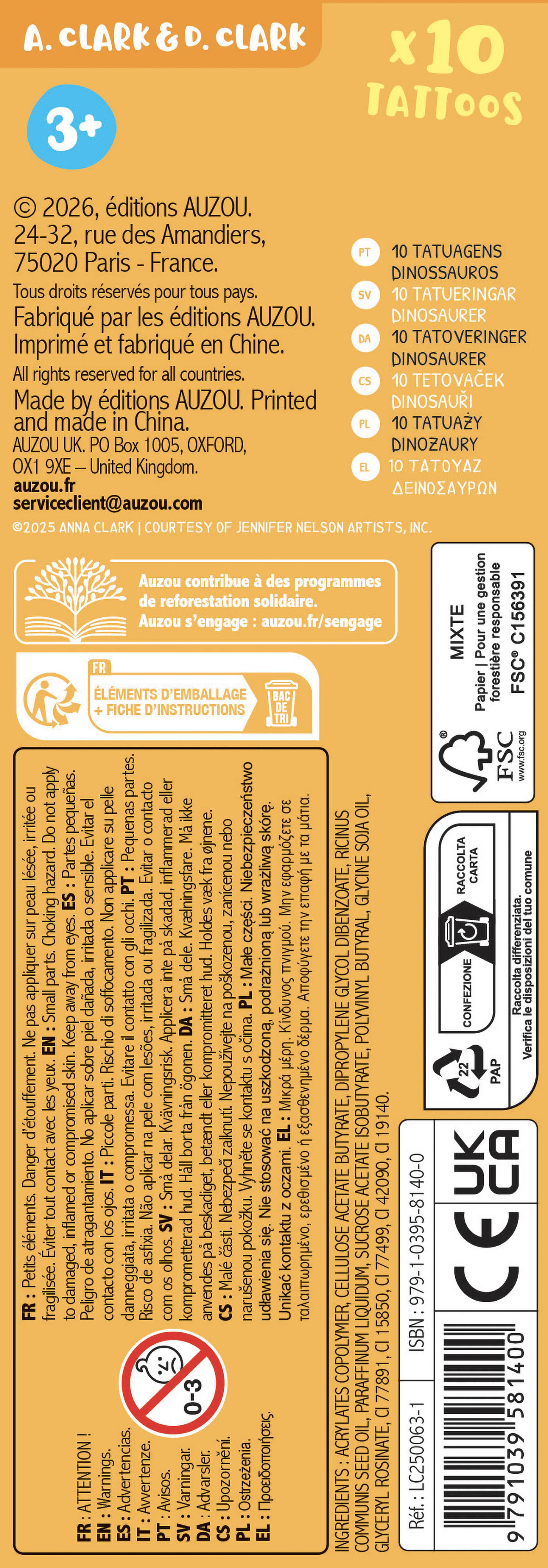 Mes P'tits Tattoos - Mes P'tits Tattoos Dinosaures