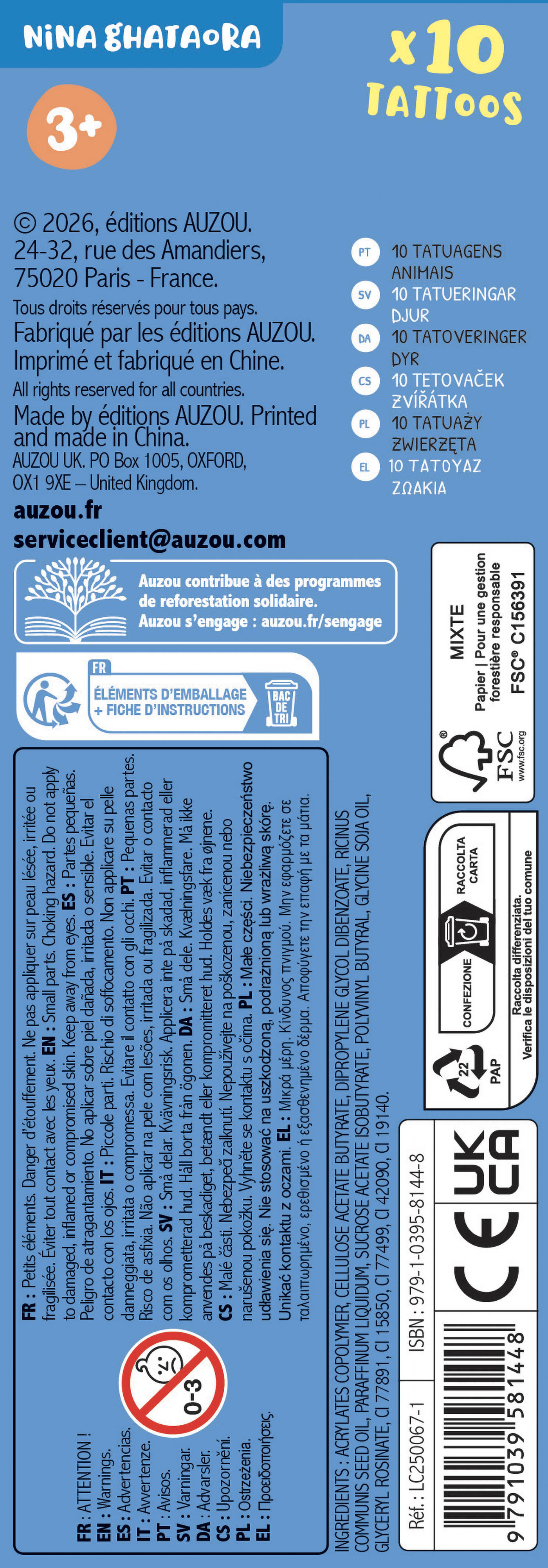 Mes P'tits Tattoos - Animaux