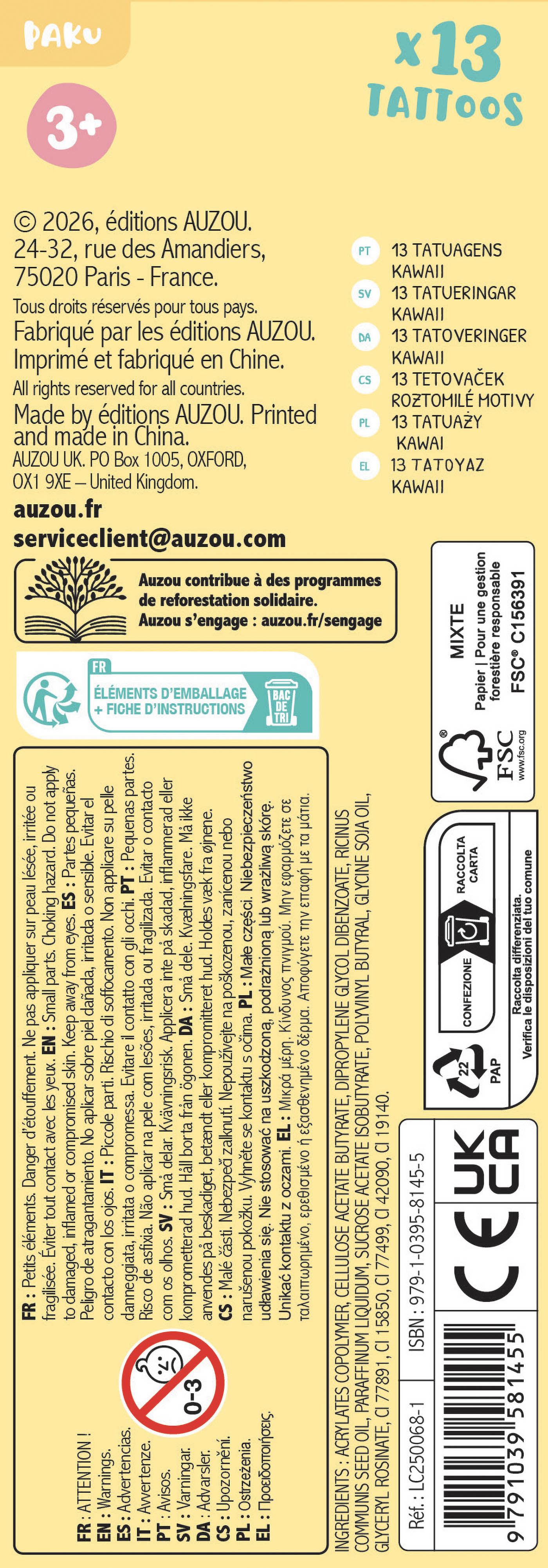 Mes P'tits Tattoos - Mes P'tits Tattoos Kawaii