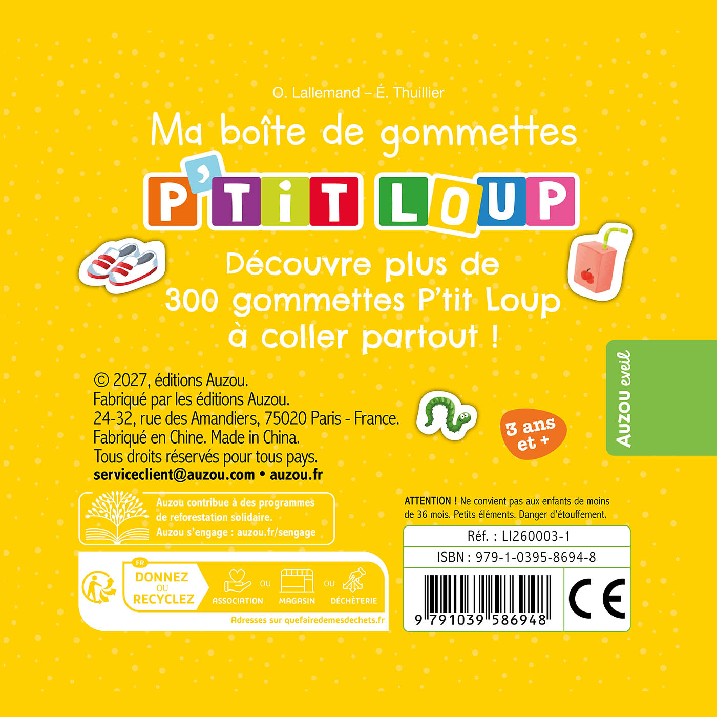 Boîte Métal - 300 Gommettes - P'tit Loup 2