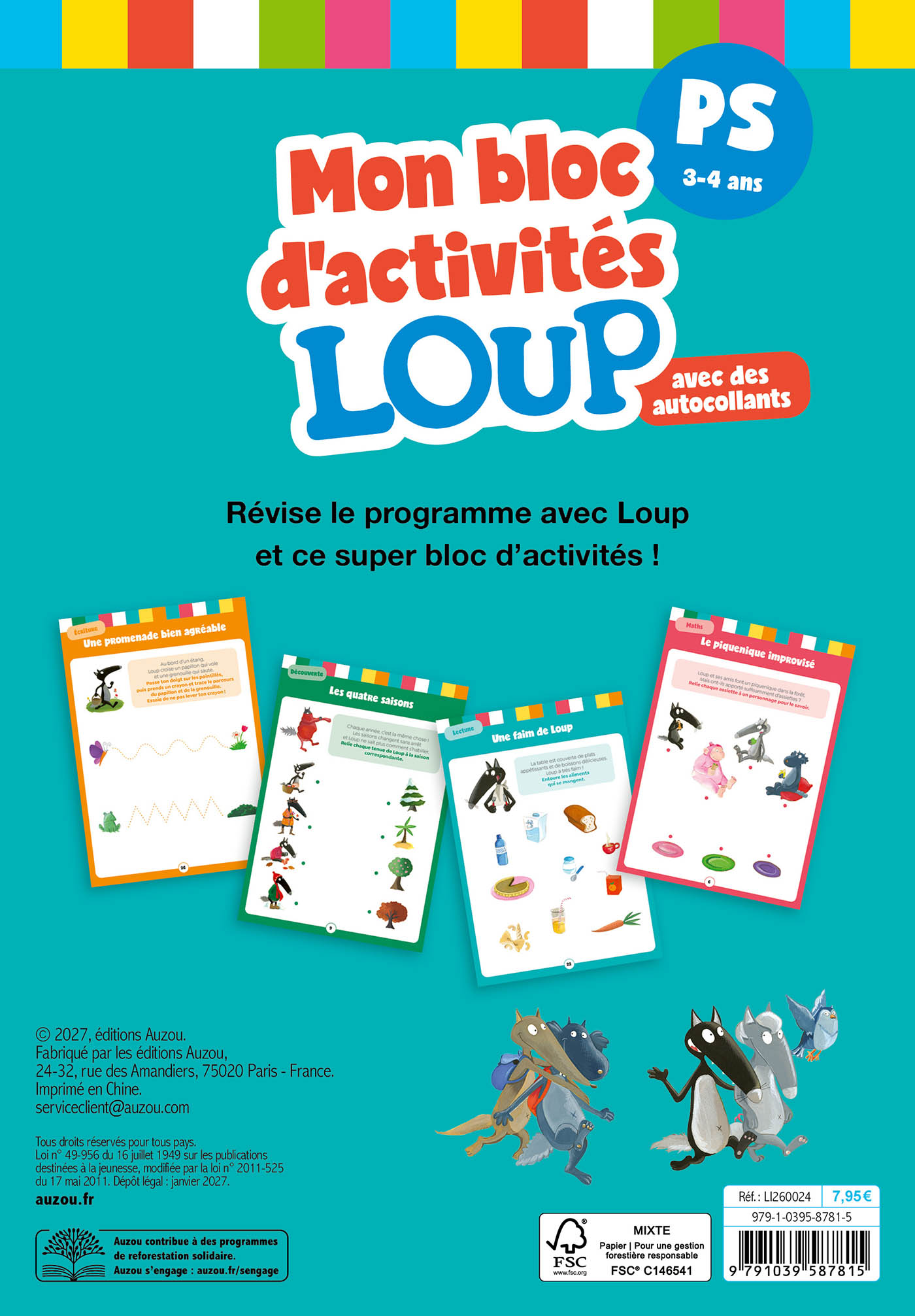 Mon Bloc D'activités Avec Loup - Ps